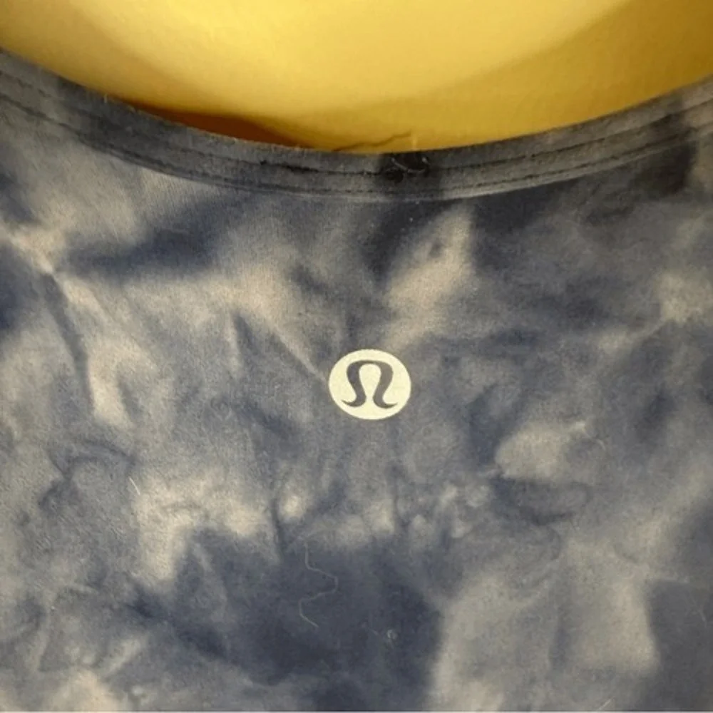 Lululemon Align Tee Cropped Size 4 Diamond Dye Lunar Rock True Navy‎ DD5R 09660